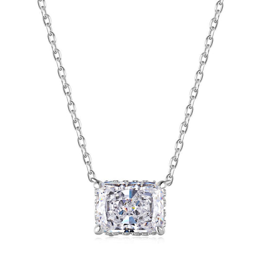 Collar circonia blanca plata 925
