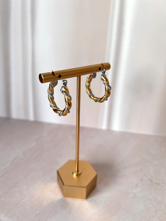 Arracada torcida bicolor