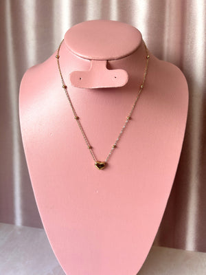 Collar Corazón bolitas