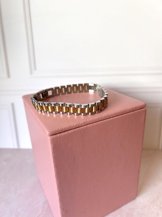 Pulsera bicolor eslabones