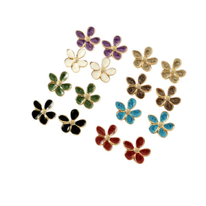 Arete flor color par