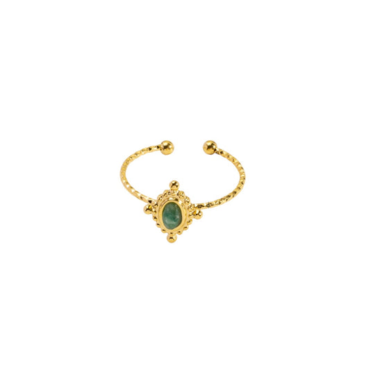 Anillo verde ajustable