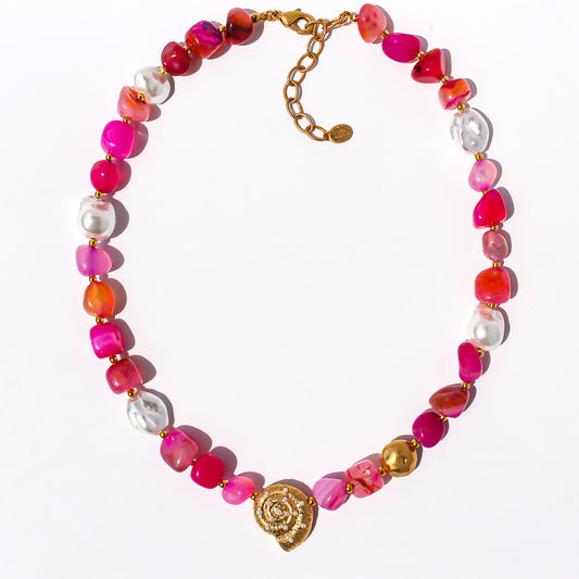 Collar caracol cuentas