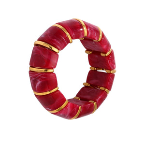 Brazalete elástico acrílico chunky