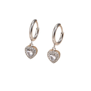 Huggie corazón circonia
