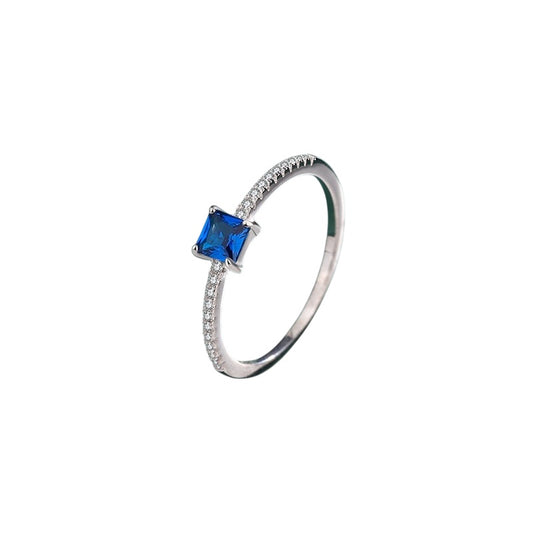 Anillo azul plata 925