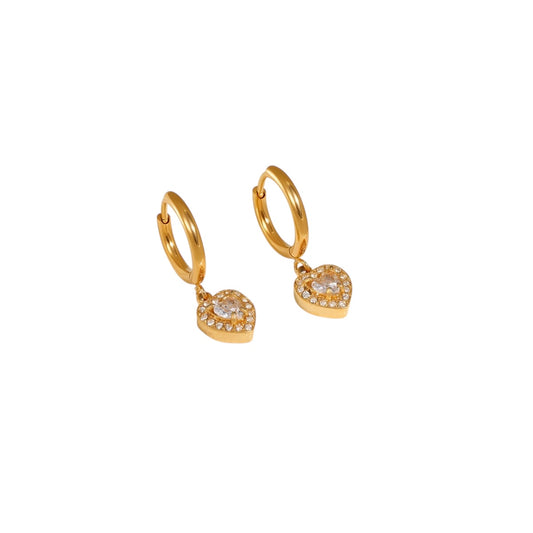 Huggie corazón circonia