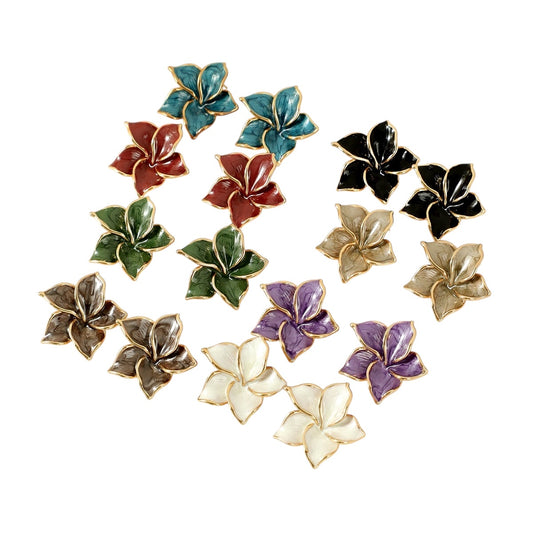 Arete flor color par