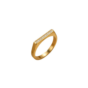 Anillo circonia barra