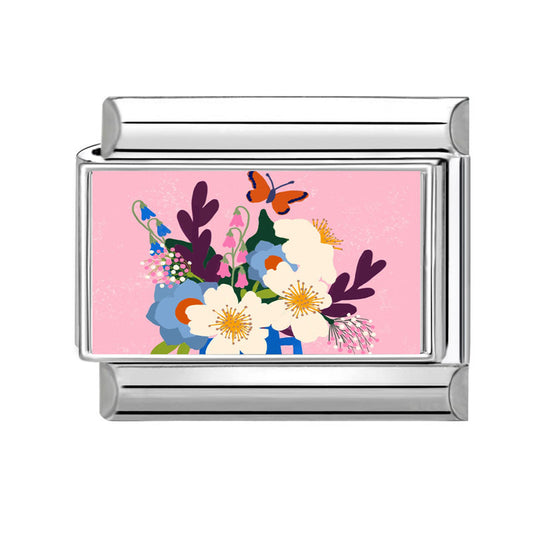 Charm flor rosa