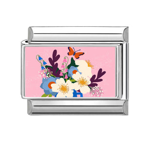 Charm flor rosa