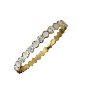 Brazalete blanco colmena