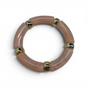 Brazalete elástico acrílico rosa 🩰
