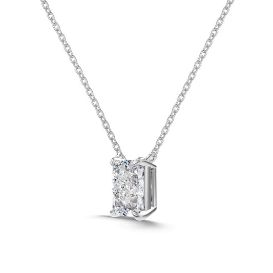 Collar circonia blanca plata 925