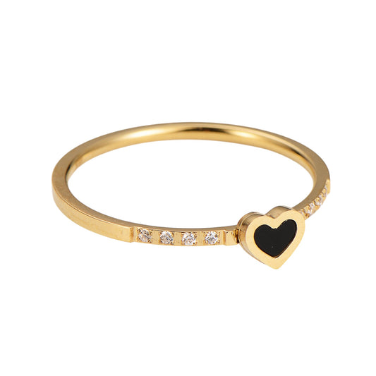 Anillo delgado mini corazón