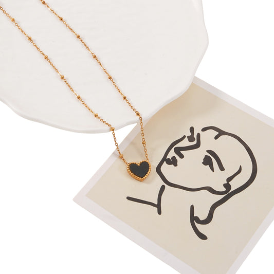 Collar corazón bolita