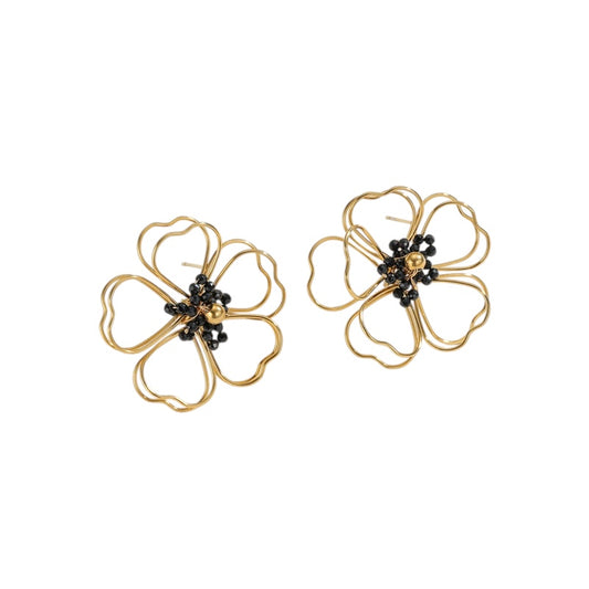 Arete flor silueta