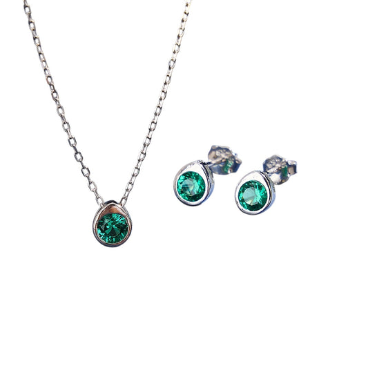 Juego verde plata 925 mini 🦚