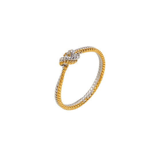 Anillo nudo bicolor