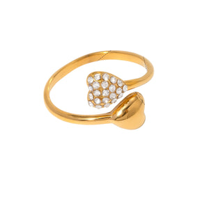 Anillo ajustable corazón