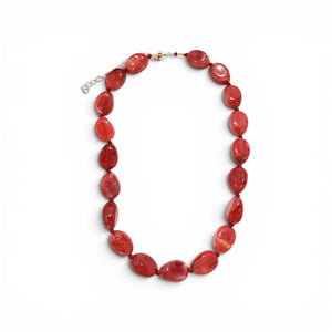 Collar cuentas rojo