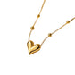 Collar corazón bolitas 💛