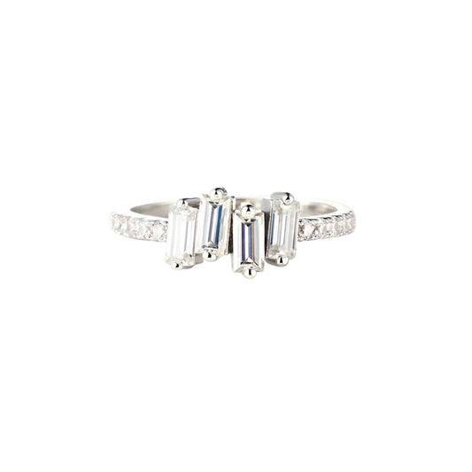 Anillo circonia plata 925