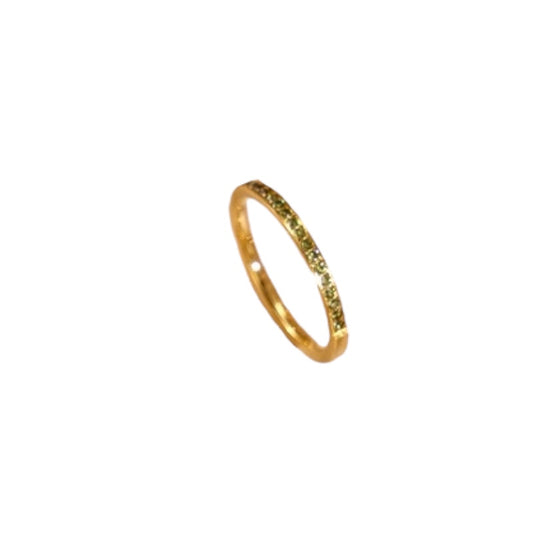 Anillo circonia verde