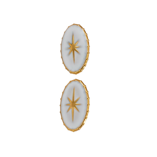 Arete estrella blanco