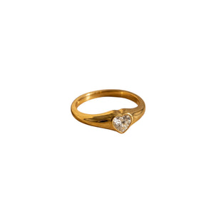 Anillo corazón circonia