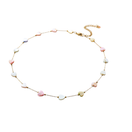 Collar corazón colorido