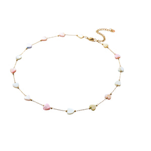 Collar corazón colorido