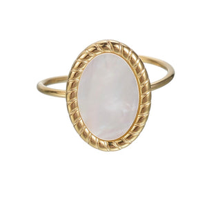 Anillo oval dorado