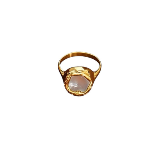 Anillo madre perla circular