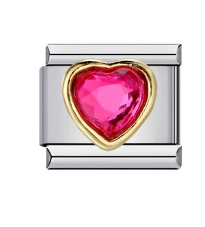 Charm corazón rosa