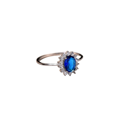 Anillo azul plata 925