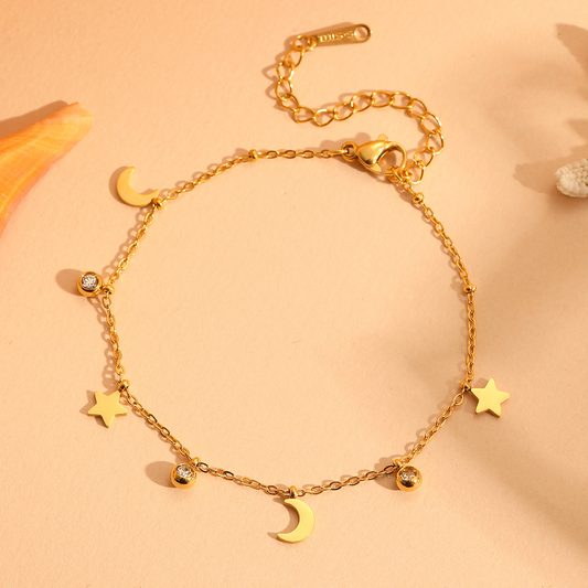 Pulsera luna estrella
