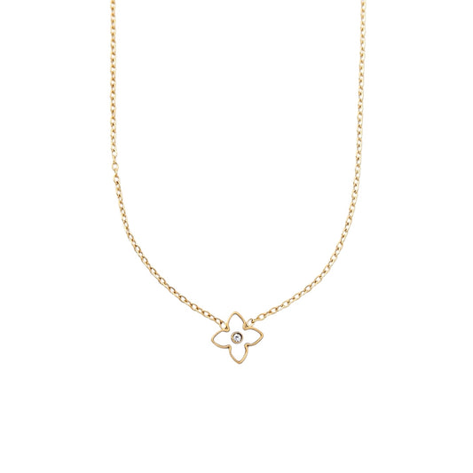 Collar flor blanca