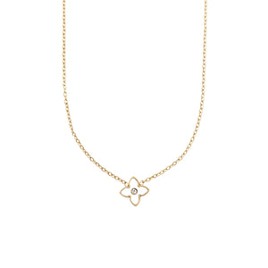 Collar flor blanca