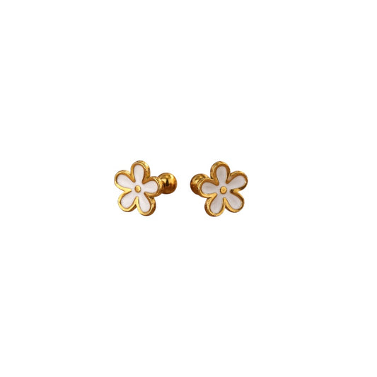 Piercing flor blanca