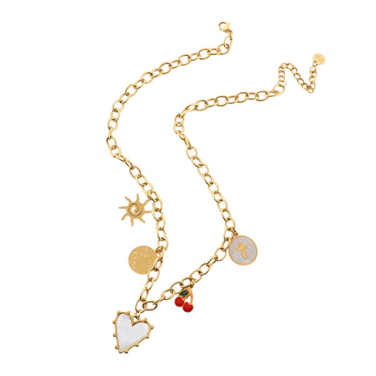 Collar multi corazón