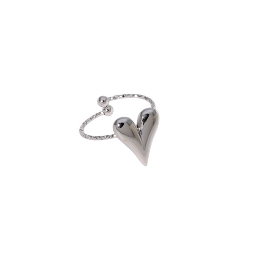 Anillo corazón alargado