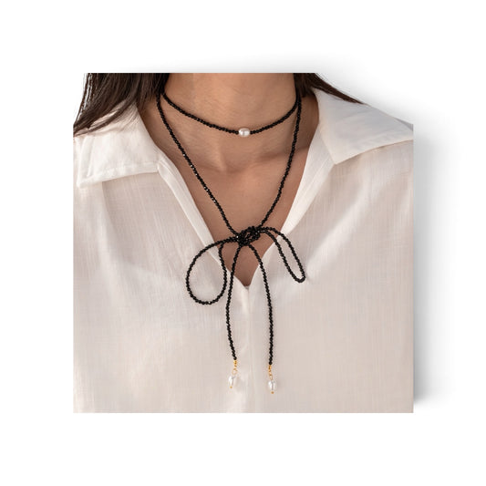 Collar corbata negro