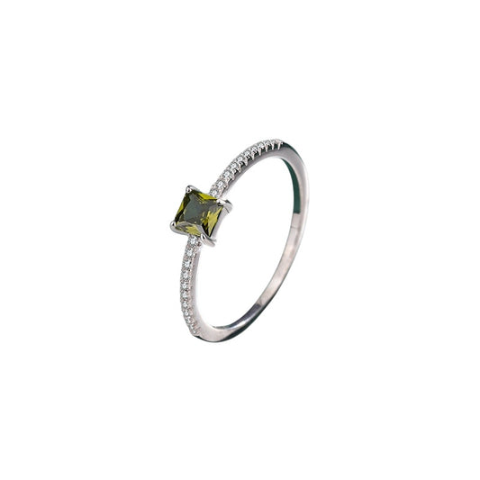 Anillo verde plata 925