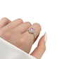 Anillo corazón rosa plata 925