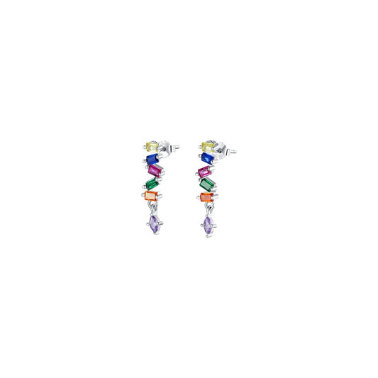 Arete color plata 925