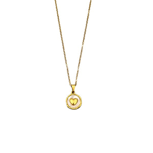 Collar corazón medalla