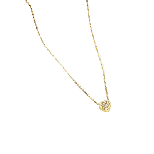 Collar corazón circonia