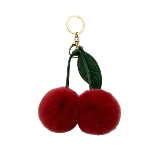 Llavero cereza puff