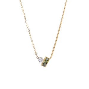 Collar verde circonia